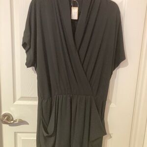 NWT RACHEL Rachel Roy Classic Black Romper. Loose and Flowy